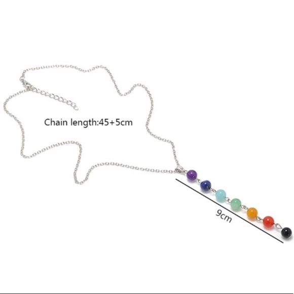 New rainbow color natural stone healing necklace - Picture 8 of 8